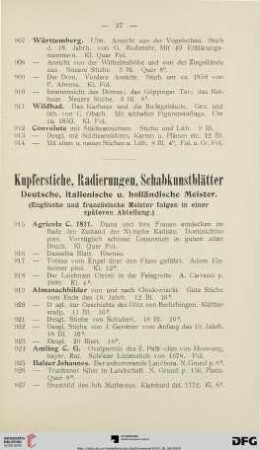 Kupferstiche, Radierungen und Schabkunstblätter (Nr. 915-1585)