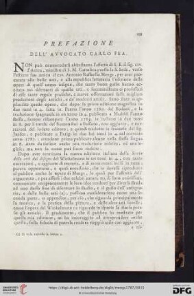 Prefazione dell' avvocato Carlo Fea