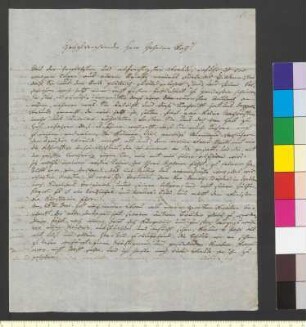Brief von Meyer, Nikolaus an Goethe, Johann Wolfgang von