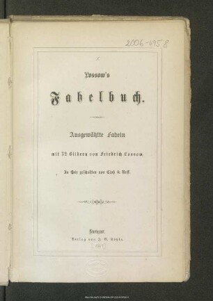 Lossow's Fabelbuch : ausgewählte Fabeln