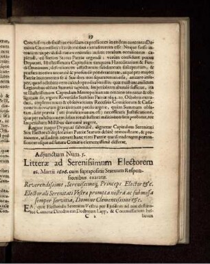 Adjunctum Num. 5.