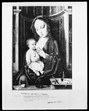 Maria mit dem Kinde vor einer Nische