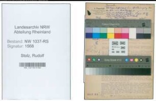 Entnazifizierung Rudolf Stolz , geb. 24.01.1897 (Landwirtschaftsrat)