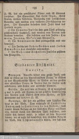 Siebenter Abschnitt. Amerika