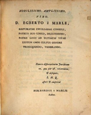 Diss. iur. inaug. de Romanorum iure non scripto