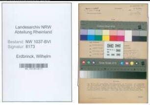 Entnazifizierung Wilhelm Erdbrinck , geb. 15.03.1889 (Betriebsfuehrer)