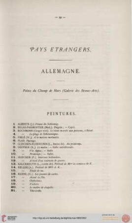 Catalogue des ouvrages de peinture et de sculpture: Pays etrangers