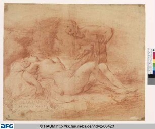 Nymphe und Satyr