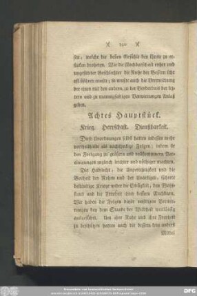 Achtes Hauptstück. Krieg. Herrschaft. Dienstbarkeit.