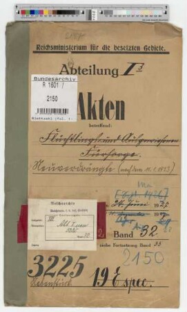 Flüchtlings- und Ausgewiesenen-Fürsorge. Nichtbeamte. Allgemein: Bd. 32