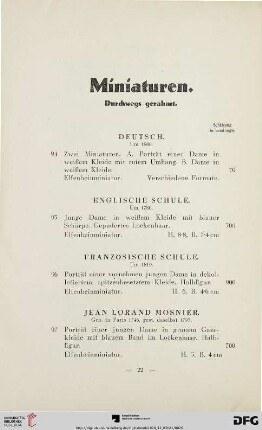 Miniaturen (Nr.94-114)