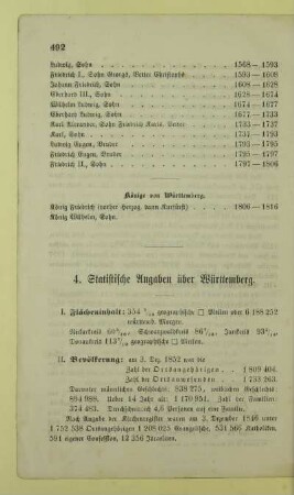 4. Statistische Angaben über Württemberg