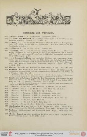 Rheinald und Westfalen (Nr. 4639-5017)