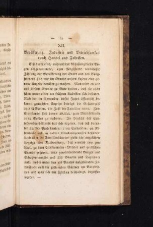 XII. Bevölkerung. Industrie und Betriebsamkeit durch Handel und Fabriken.,