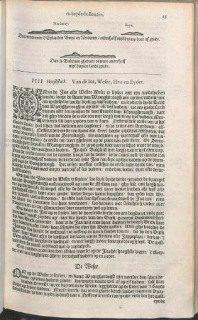 IIII Hooftstuck. Van de Iaa, Weser, Elve en Eyder