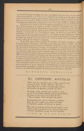 El orfebre antiguo