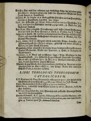Libri Theologici Theologorum Catholicorum.