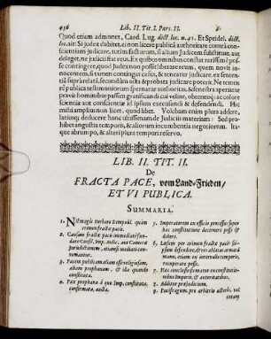 Tit. II. De Fracta Pace, vom Land-Frieden/ Et Vi Publica.