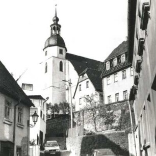 Colditz. Stadtkirche St. Egidien (1. H. 15. Jh. begonnen, Turm 16. Jh.). Ansicht von Südwesten