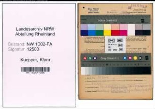 Entnazifizierung Klara Kuepper, geb. 05.02.1913 (Milchhaendlerin)