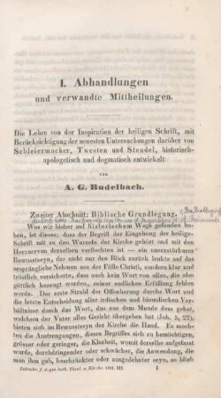 Abhandlungen und verwandte Mittheilungen