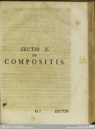Sectio X. De Compositis