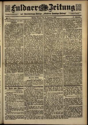 Ausgabe vom Montag, den 24. September 1900.
