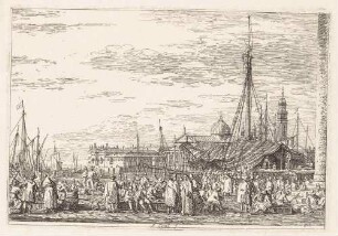 Der Markt am Molo von Venedig, aus der Folge "Vedute altre prese da i luoghi altre ideate da Antonio Canal"