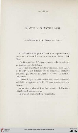 Séance du 9 janvier 1880