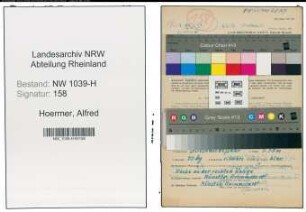 Entnazifizierung Alfred Hoerrner , geb. 16.08.1901 (Lehrer)