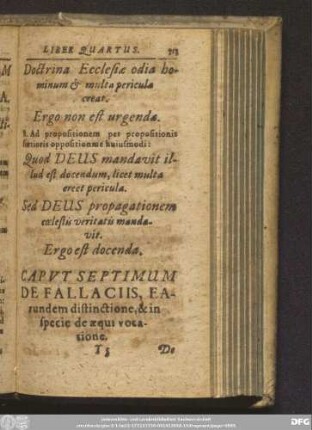 Caput Septimum De Fallaciis, Earundem distinctione, & in specie de aequi vocatione.
