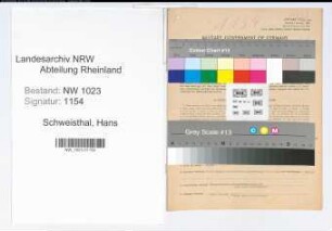 Entnazifizierung Hans Schweisthal , geb. 30.09.1892 (Verw.Beamter)
