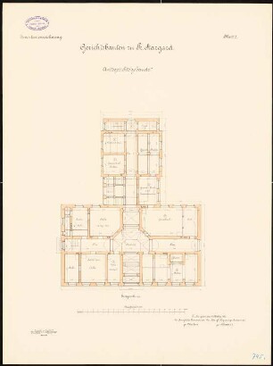 Amtsgericht, Preußisch Stargard: Grundriss EG 1:100