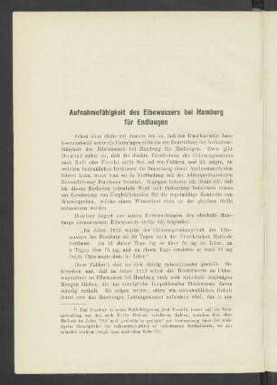 Aufnahmefähigkeit des Elbwassers bei Hamburg für Endlaugen