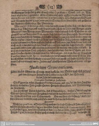 Judicium Geomanticum.