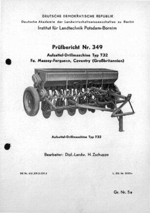 Aufsattel-Drillmaschine 732