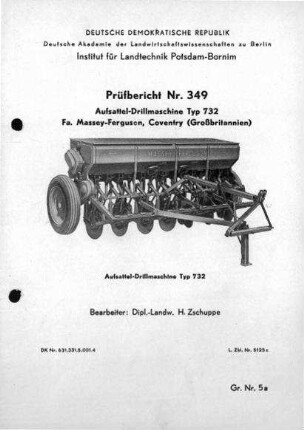 Aufsattel-Drillmaschine 732