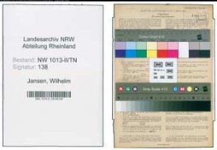 Entnazifizierung Wilhelm Jansen , geb. 10.07.1880 (Spediteur)