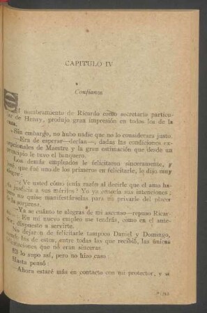 Capítulo IV - Confianza