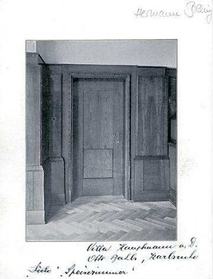 Billing, Hermann; Karlsruhe, Moltkestr. 33 / Weberstr.; Villa Hauptmann Bahls (Villa Billing) - Tür (Innenansicht)