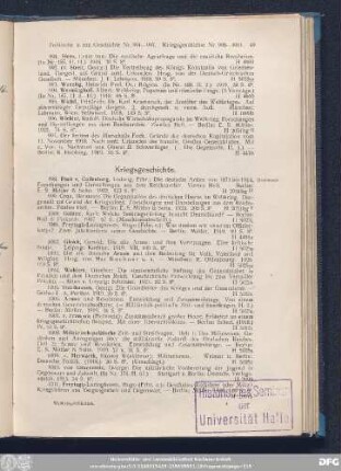 Kriegsgeschichte.