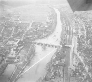 Luftbild Esslingen, Bestandsaufnahme Neckar
