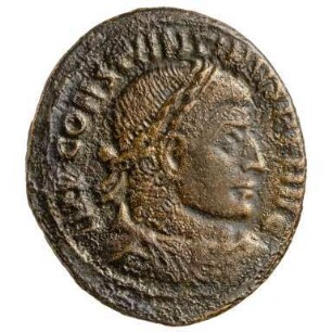Münze, Follis, Aes 3, 316 - 317 n. Chr.
