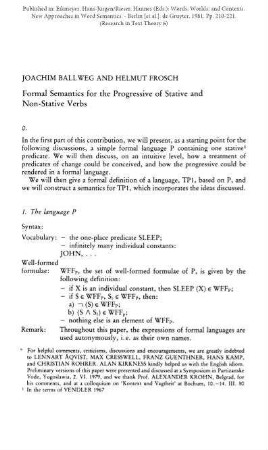 Formal Semantics for the Progressive of Stative and Non-Stative Verbs