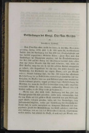 XXI. Entscheidungen des Königl. Ober-App.-Gerichts
