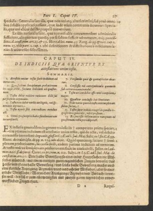 Caput IV. De Indiciis Quae Oriuntur Ex attestatione unius testis.