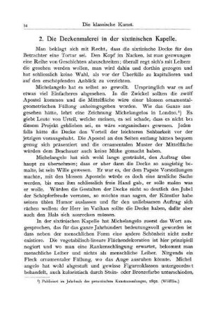 2. Die Deckenmalerei in der sixtinischen Kapelle.