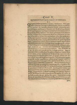Caput V. Quomodo Fiant Mere Subditi In Germania.