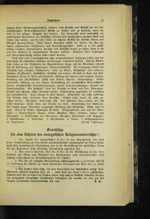 Grundsätze für eine Reform des evangelischen Religionsunterrichts