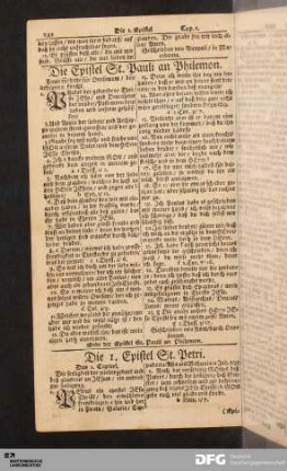 Die Epistel St. Pauli an Philemon.